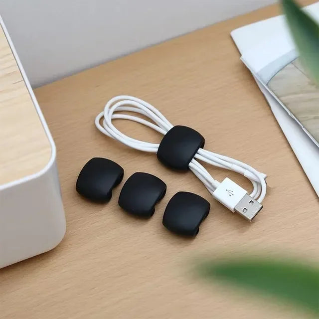 Self-Adhesive Cable Management Clips for Desk, Home & Office