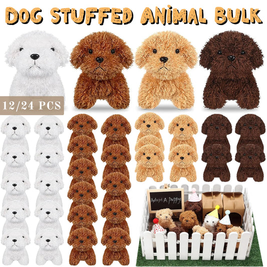 Teddy Dog Plush Keychain Toy Set