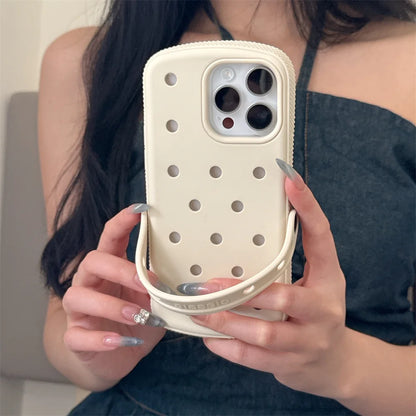 Crocs Charm Silicone Phone Case with Wrist Strap Holder