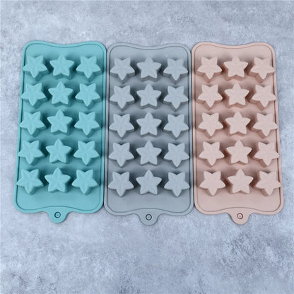 Silicone Five-Pointed Star Chocolate & Ice Cube Mold