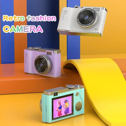 4K Digital Camera with 48MP Autofocus & 64GB SD Card