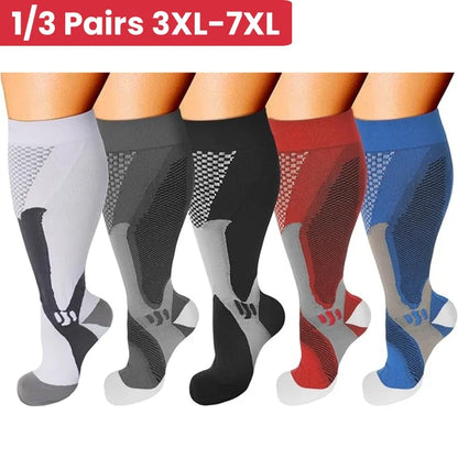 Plus Size Wide Calf Compression Socks