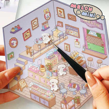 3D Cabin Scene DIY Sticker Kit