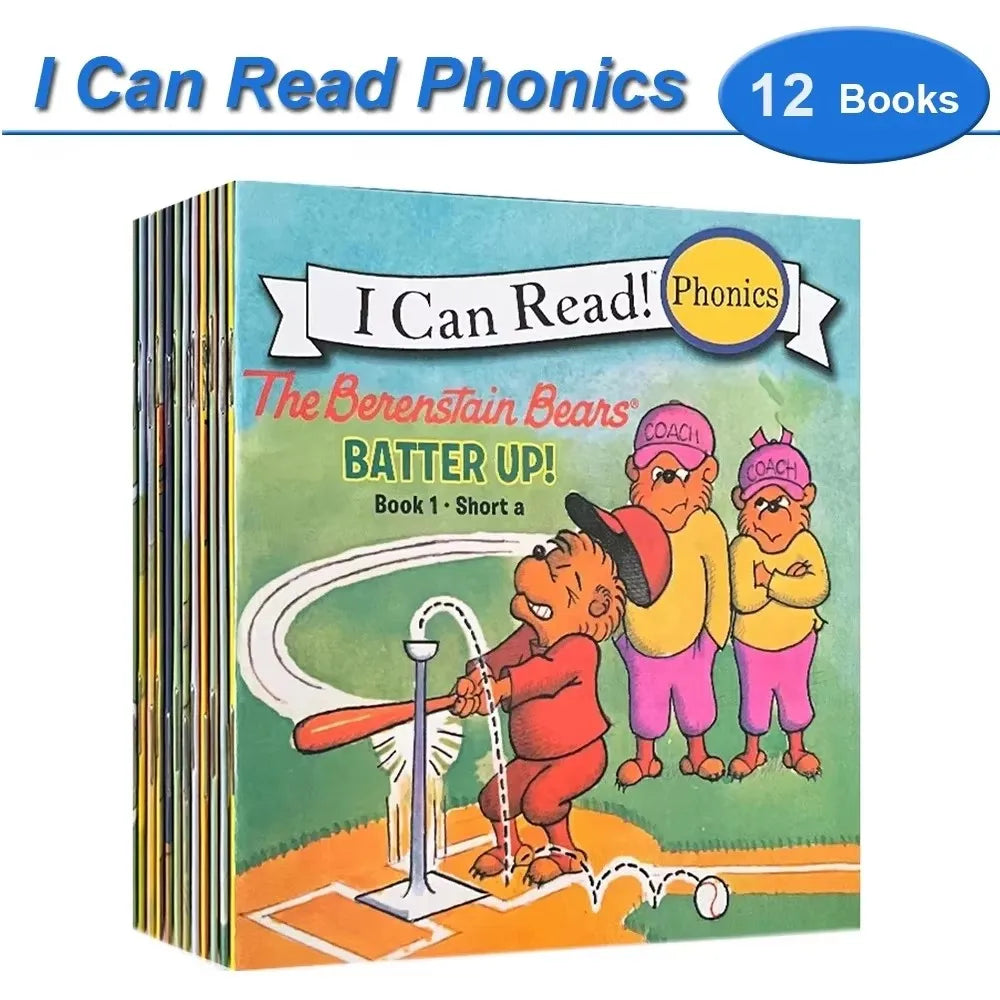 12 Books Set I Can Read Phonics English Picture Books