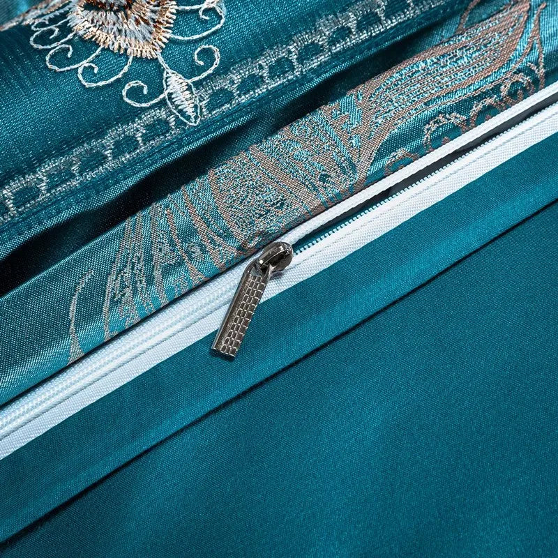 Jacquard Satin Soft Duvet Cover Set