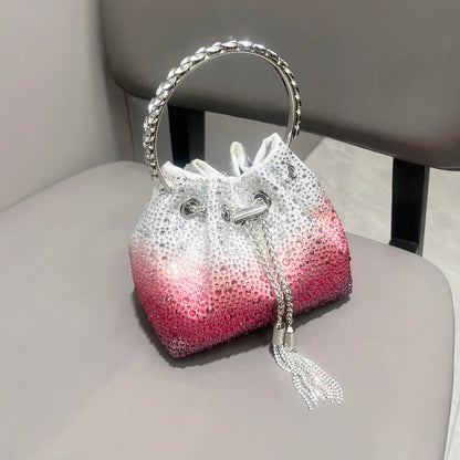 Luxury Rhinestone Bucket Evening Bag