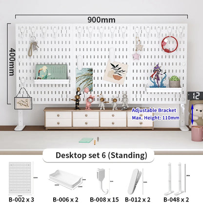 Adjustable Desktop Pegboard Organizer