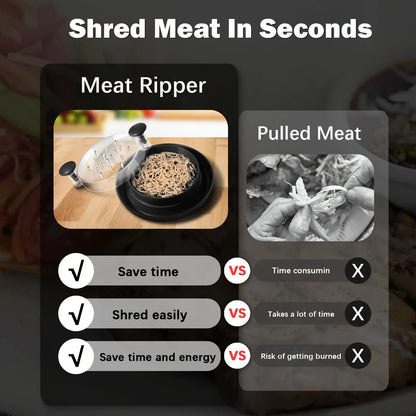 Upgraded Rotating Chicken Shredder with Transparent Lid
