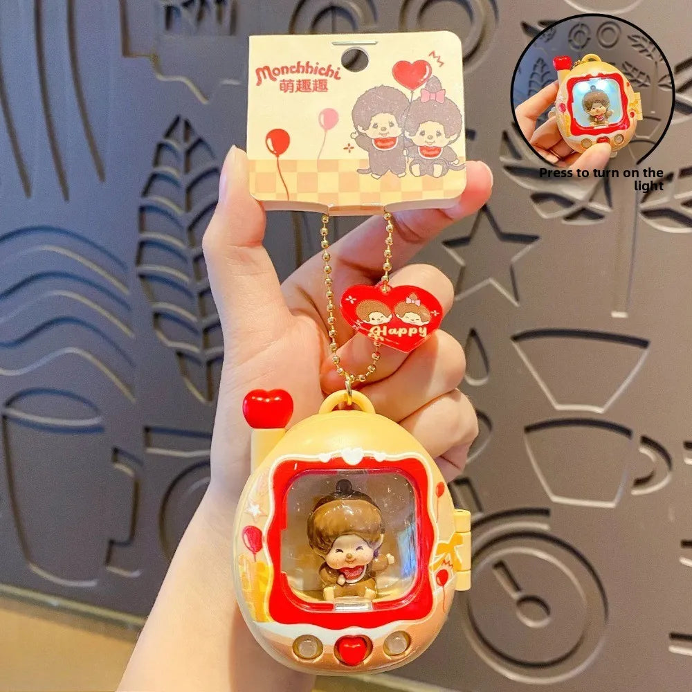 Retro TV Light-Up Keychain