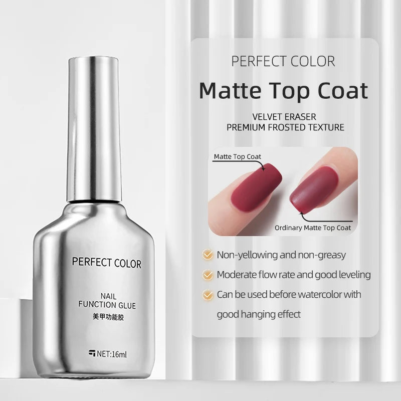 PERFECT COLOR No Wipe Gel Base & Top Coat Set