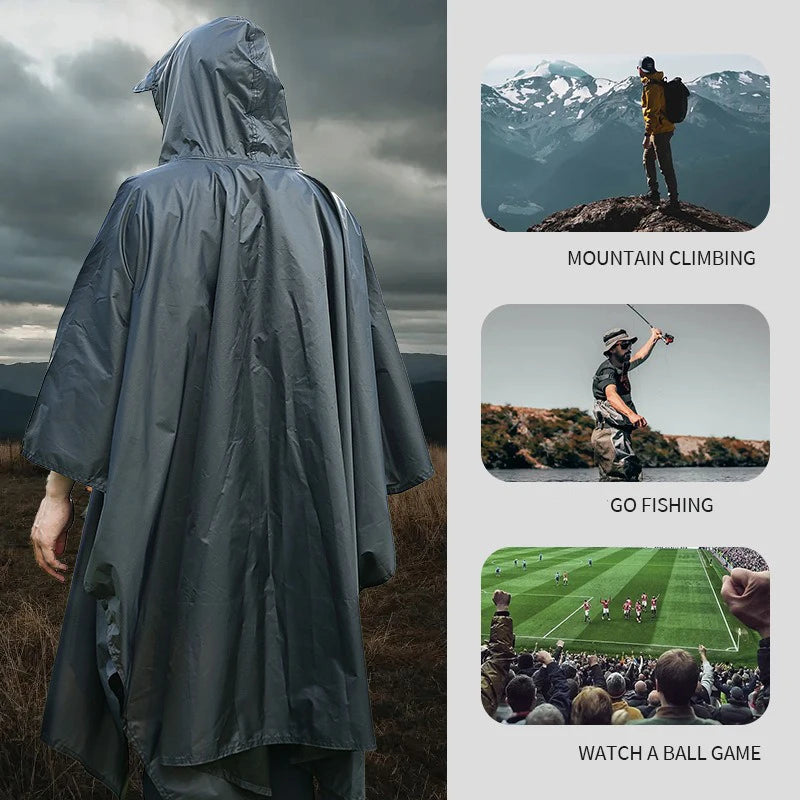 3-in-1 Tactical Rain Poncho