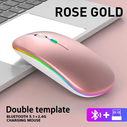 Rechargeable Bluetooth & 2.4GHz Wireless Mouse