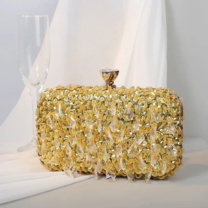 Handmade Beaded Evening Clutch Bag