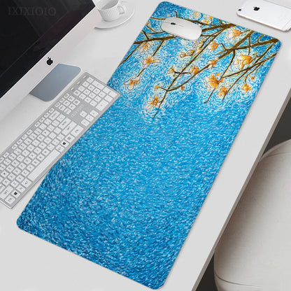 Large Non-Slip Mouse Pad with Van Gogh Inspired Artwork