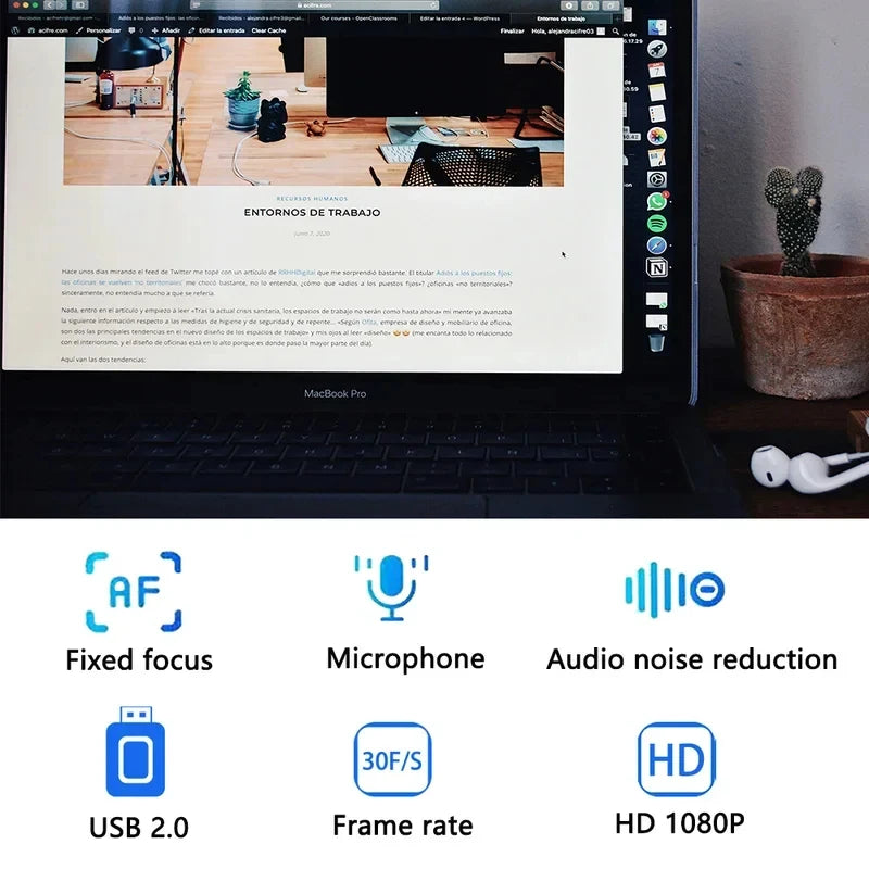 1080P USB Webcam with Microphone