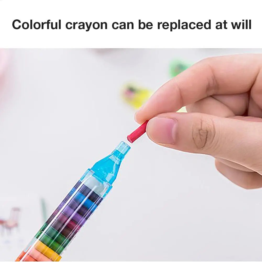 20-Color Rainbow Crayon Pen