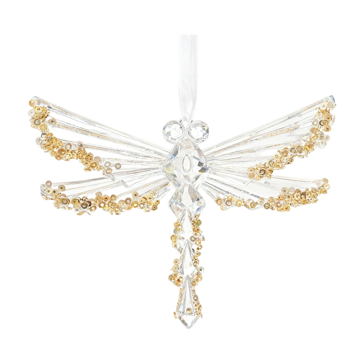 Clear Acrylic Snowflake & Icicle Christmas Ornament