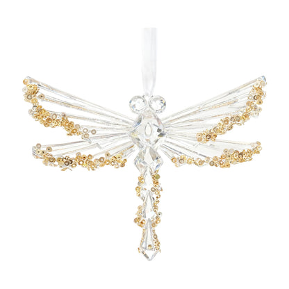 Clear Acrylic Snowflake & Icicle Christmas Ornament