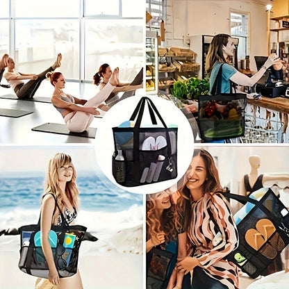 Large Mesh Beach Tote Bag