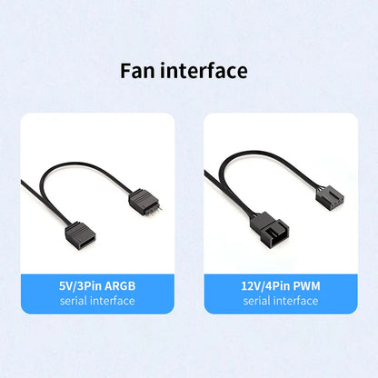 120mm ARGB Infinity Mirror Cooling Fan with PWM Control