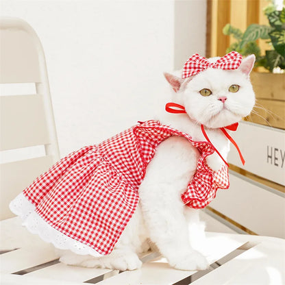 Princess Plaid Pet Dress for Dogs & Cats