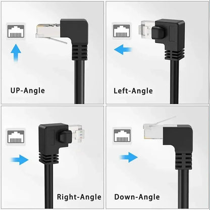 Cat6 90° RJ45 Ethernet Extension Cable