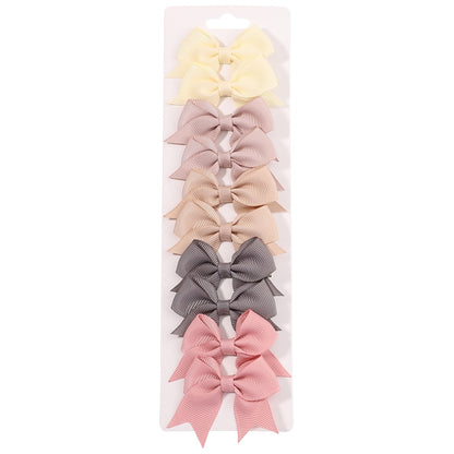 10Pcs/Set  Ribbon Bowknot Hair Clips