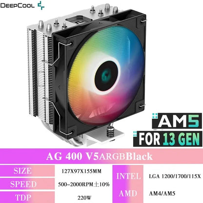 DEEPCOOL AG400 ARGB 4-Heatpipe CPU Air Cooler