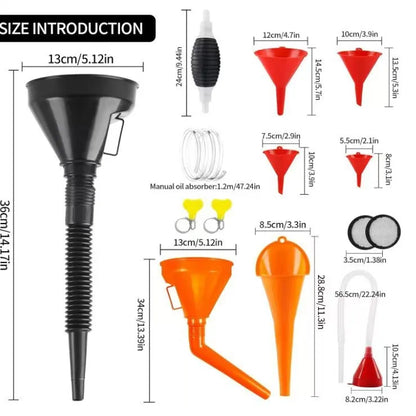 Multi-Purpose Automotive Funnel Set