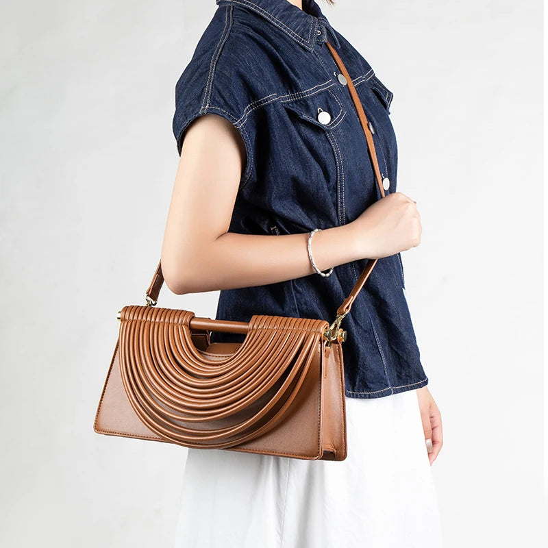 Gold Handwoven Evening Handbag