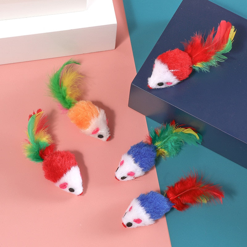 5Pcs Pet Mouse Teasing Toy