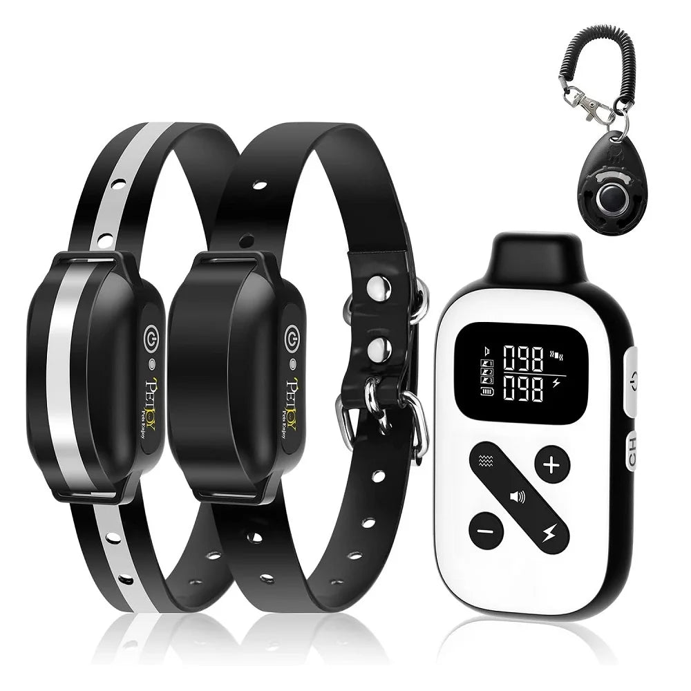 IPX7 Waterproof Remote Dog Training Collar with Auto Anti-Bark Mode
