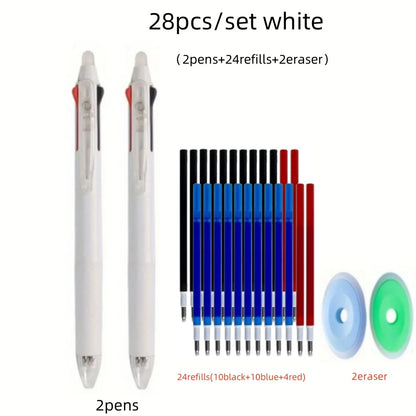 3 in 1 Multicolor Pen Set 0.5mm Black/Blue/Red Magic Ink Refill