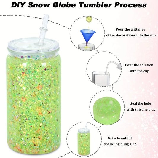 DIY Snowglobe Tumbler 16oz