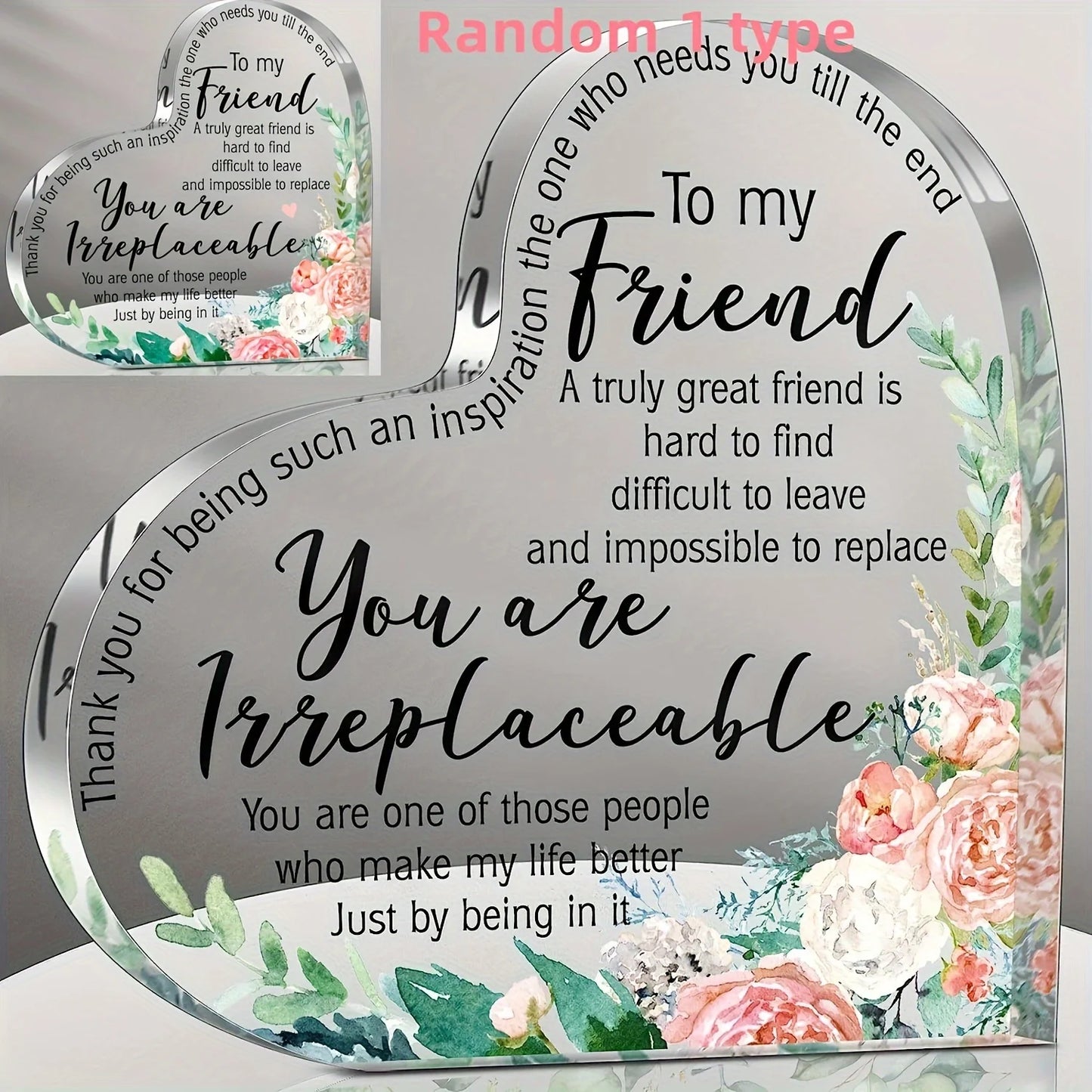 1Pc Acrylic Friendship Gift