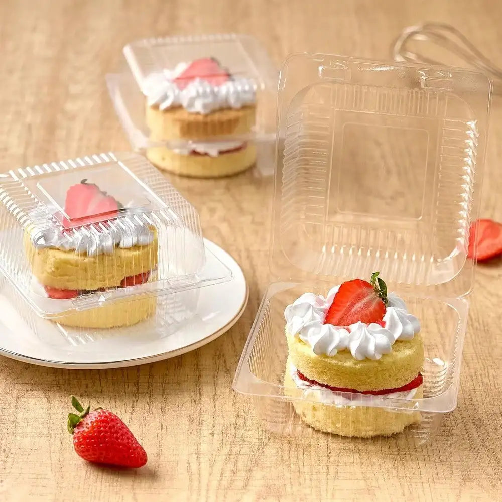Clear Square Dessert & Food Containers