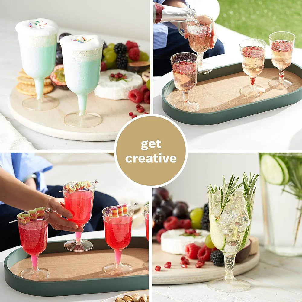 Gold Glitter Reusable Party Goblets