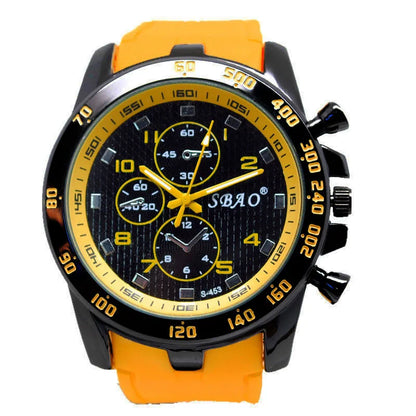 Men's Military Sport Quartz Watch Silicone Strap