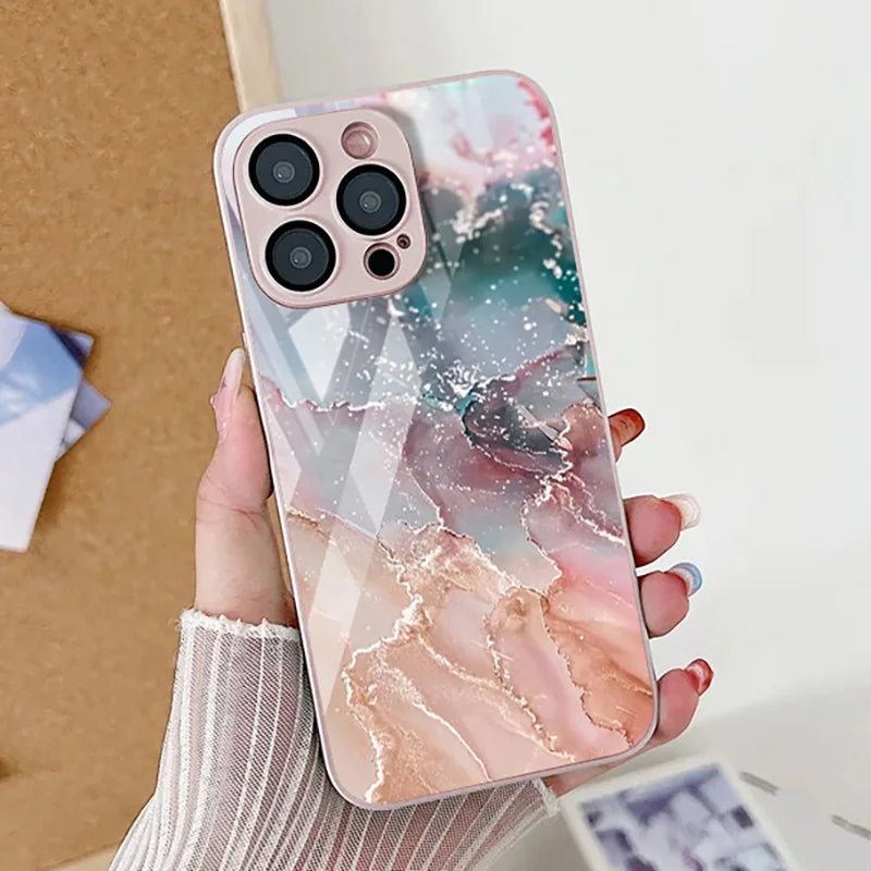 iPhone Case Marble Silicone Red