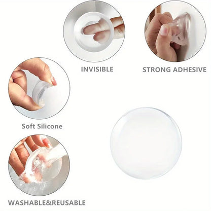 Clear Silicone Door Handle Wall Protector Bumpers