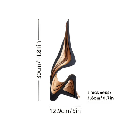 Abstract Wooden Sculpture Ornament