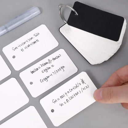 Flash Cards Portable Index Cards with Ring – Study Note Memo Pad