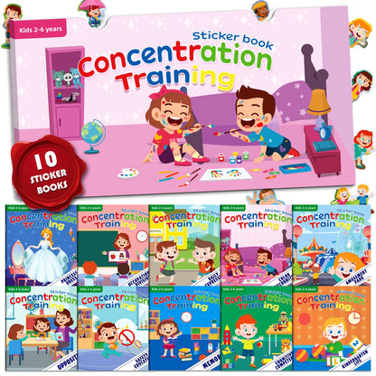 10/20 Volumes Sticker Book for Children Early Education