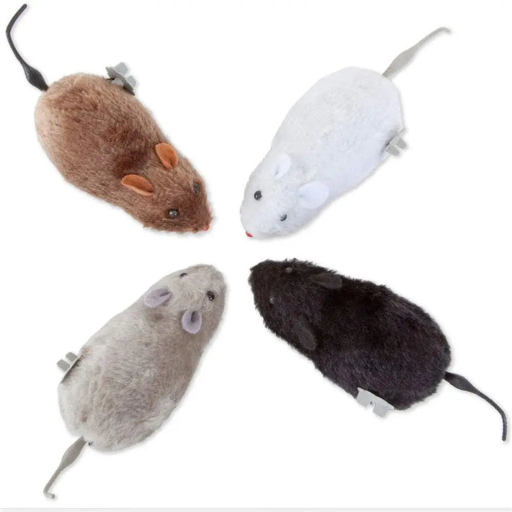 Wind-Up Plush Mouse Cat Toy