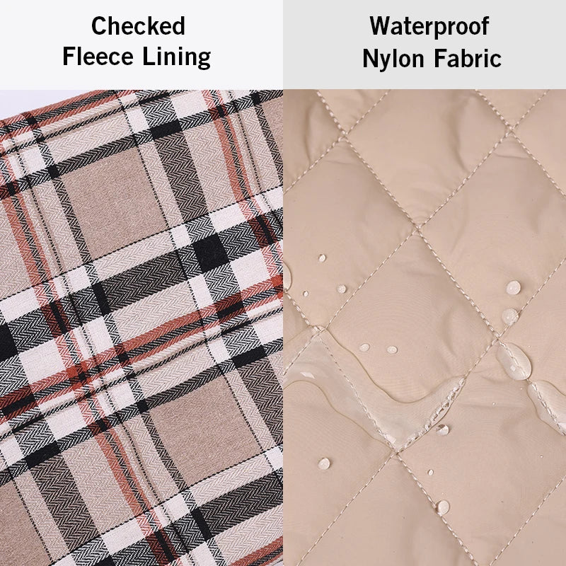 Waterproof Plaid Dog Jacket for Winter