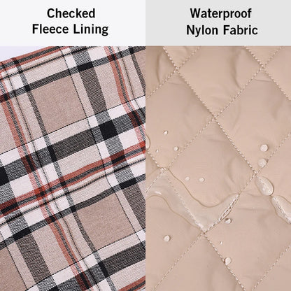 Waterproof Plaid Dog Jacket for Winter