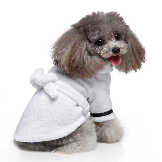 Pet Dog Bathrobe Drying Robe with Adjustable Belt