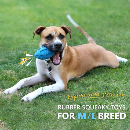 Durable Rubber Squeaky Dog Chew Ball Toy