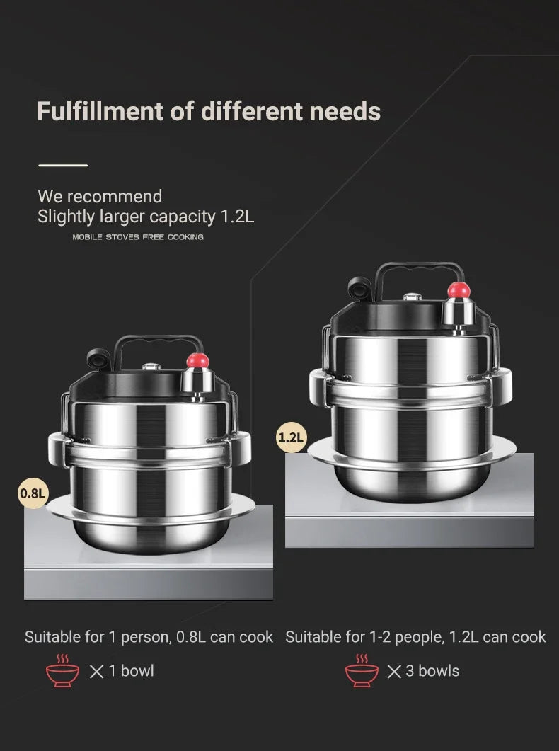 Portable Stainless Steel Pressure Cooker