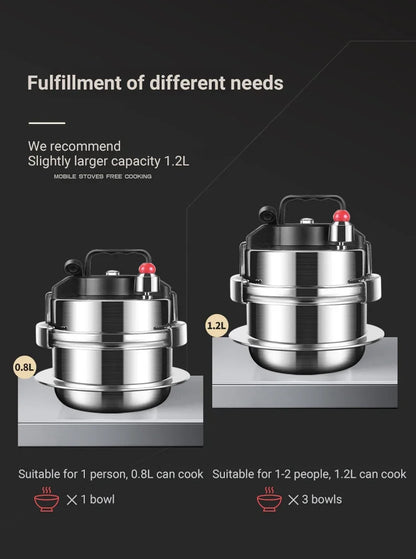 Portable Stainless Steel Pressure Cooker